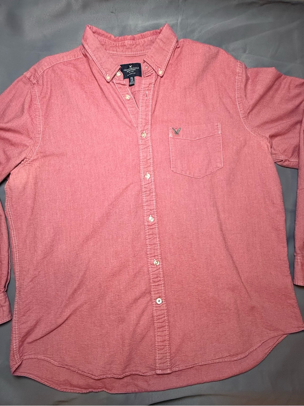 American Eagle Outfitters Men’s Button-Down Shirt - Dusty Red